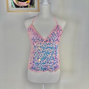Y2k Sparkly Backless Halter